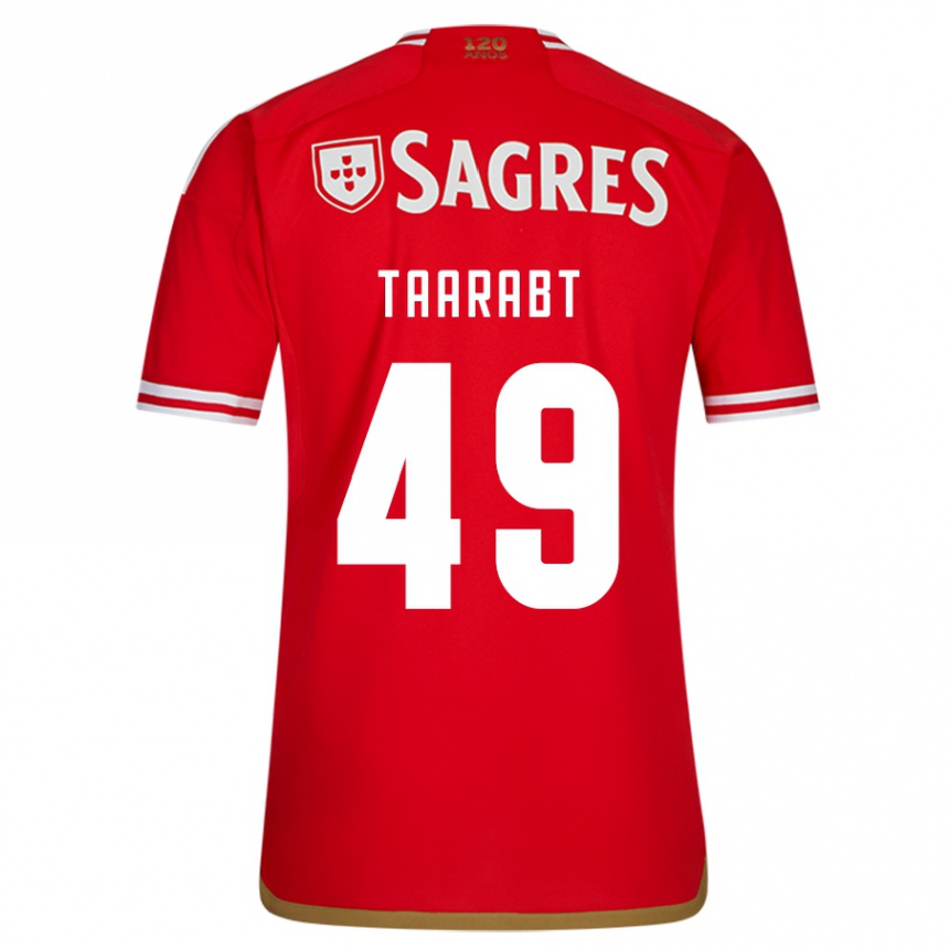 Damen Fußball Adel Taarabt #49 Rot Heimtrikot Trikot 2023/24 T-Shirt Luxemburg