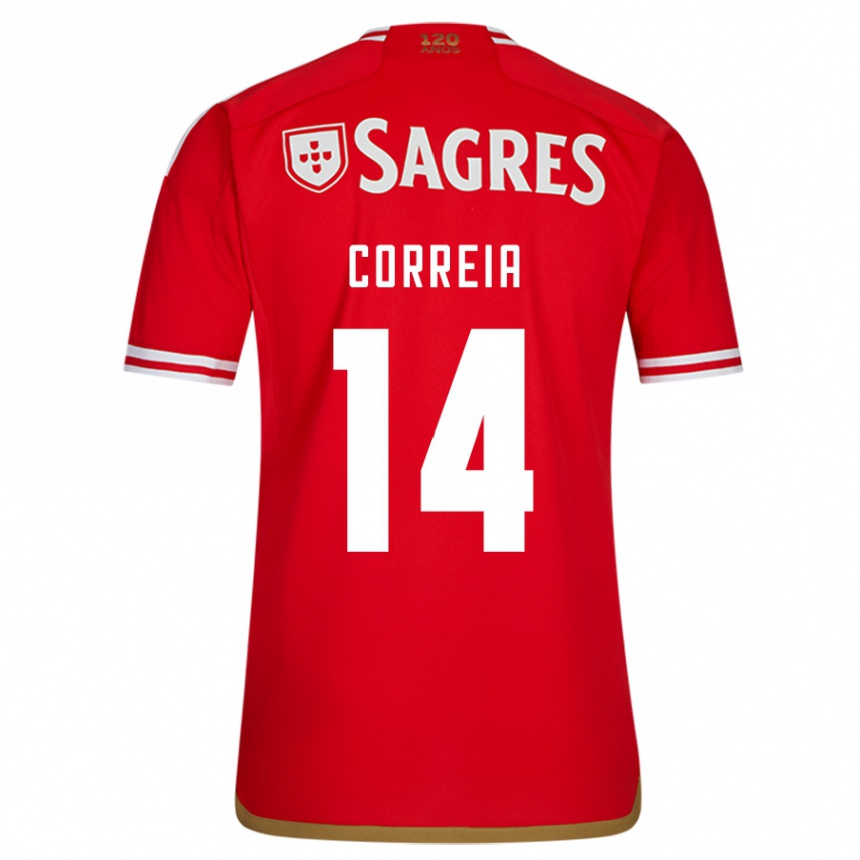 Damen Fußball Carolina Correia #14 Rot Heimtrikot Trikot 2023/24 T-Shirt Luxemburg