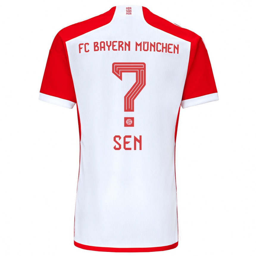 Damen Fußball Salih Sen #0 Rot-Weiss Heimtrikot Trikot 2023/24 T-Shirt Luxemburg