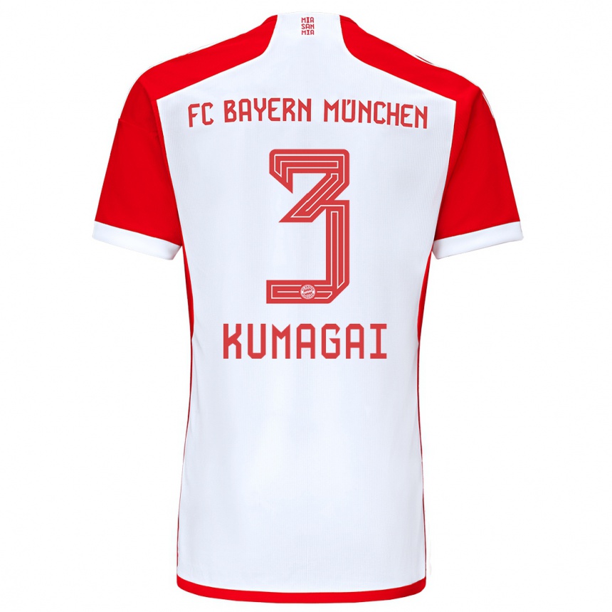 Damen Fußball Saki Kumagai #3 Rot-Weiss Heimtrikot Trikot 2023/24 T-Shirt Luxemburg