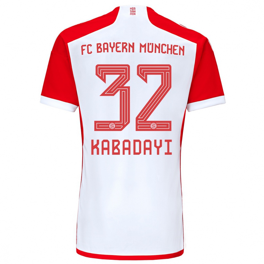 Damen Fußball Yusuf Kabadayi #32 Rot-Weiss Heimtrikot Trikot 2023/24 T-Shirt Luxemburg