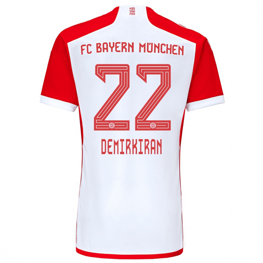 Damen Fußball Ediz Demirkiran #22 Rot-Weiss Heimtrikot Trikot 2023/24 T-Shirt Luxemburg