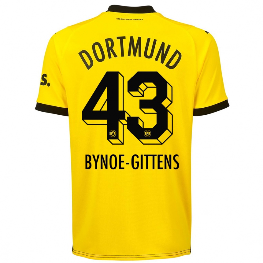 Damen Fußball Jamie Bynoe-Gittens #43 Gelb Heimtrikot Trikot 2023/24 T-Shirt Luxemburg