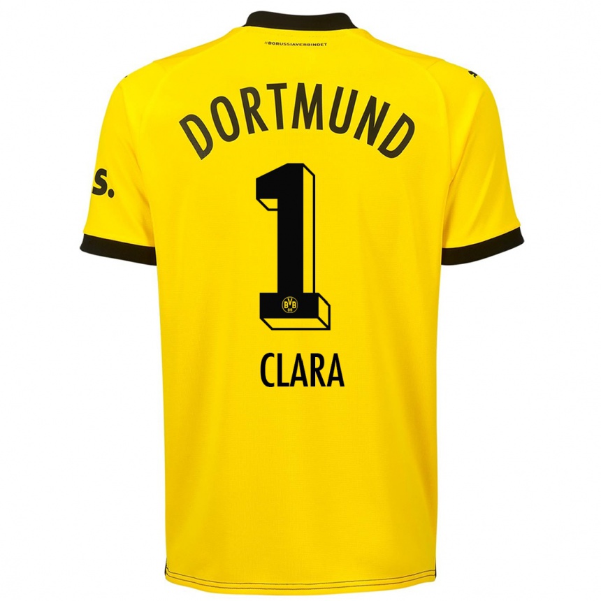 Damen Fußball Woltering Clara #1 Gelb Heimtrikot Trikot 2023/24 T-Shirt Luxemburg