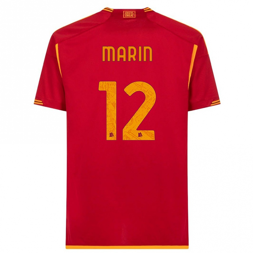 Damen Fußball Renato Marin #12 Rot Heimtrikot Trikot 2023/24 T-Shirt Luxemburg