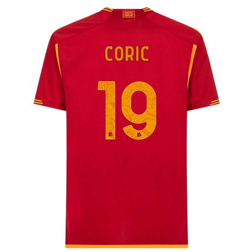 Damen Fußball Ante Coric #19 Rot Heimtrikot Trikot 2023/24 T-Shirt Luxemburg