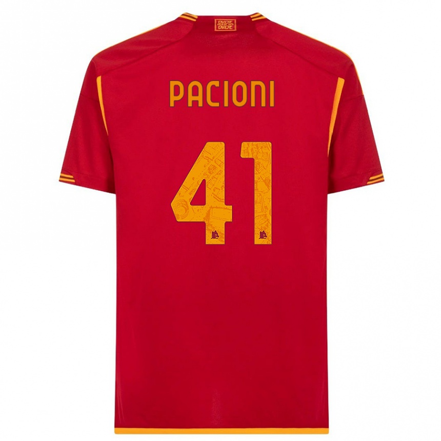 Damen Fußball Eleonora Pacioni #41 Rot Heimtrikot Trikot 2023/24 T-Shirt Luxemburg