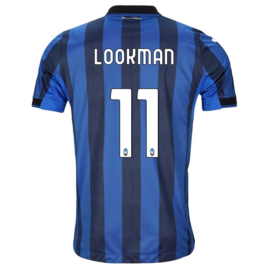 Damen Fußball Ademola Lookman #11 Schwarz Blau Heimtrikot Trikot 2023/24 T-Shirt Luxemburg