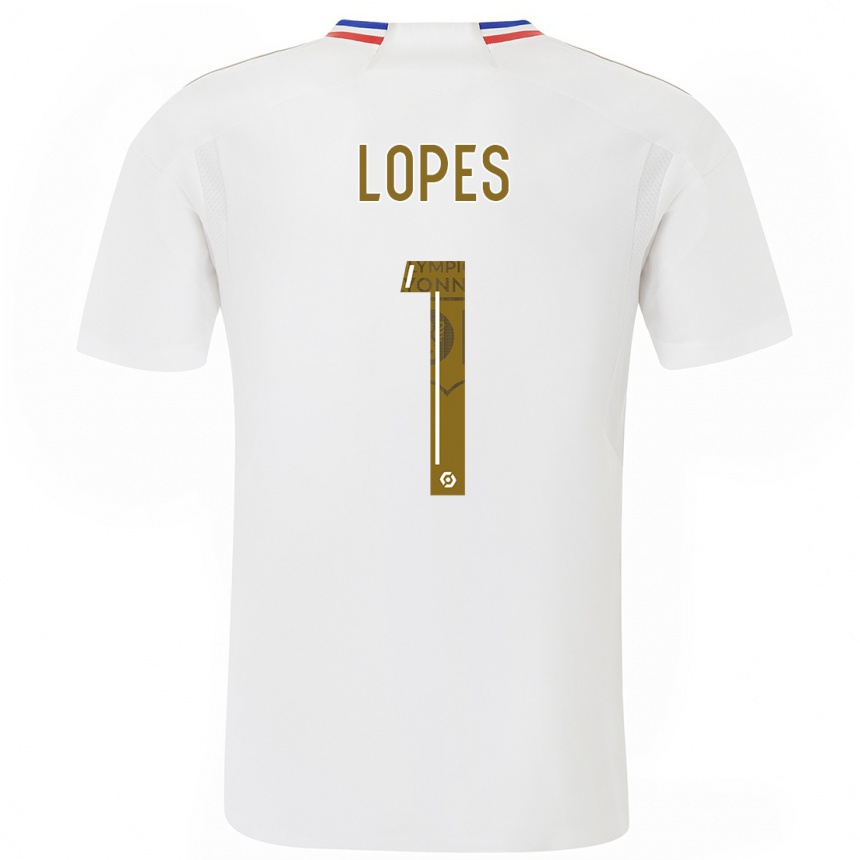Damen Fußball Anthony Lopes #1 Weiß Heimtrikot Trikot 2023/24 T-Shirt Luxemburg