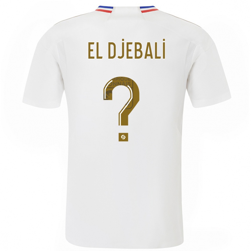 Damen Fußball Chaim El Djebali #0 Weiß Heimtrikot Trikot 2023/24 T-Shirt Luxemburg