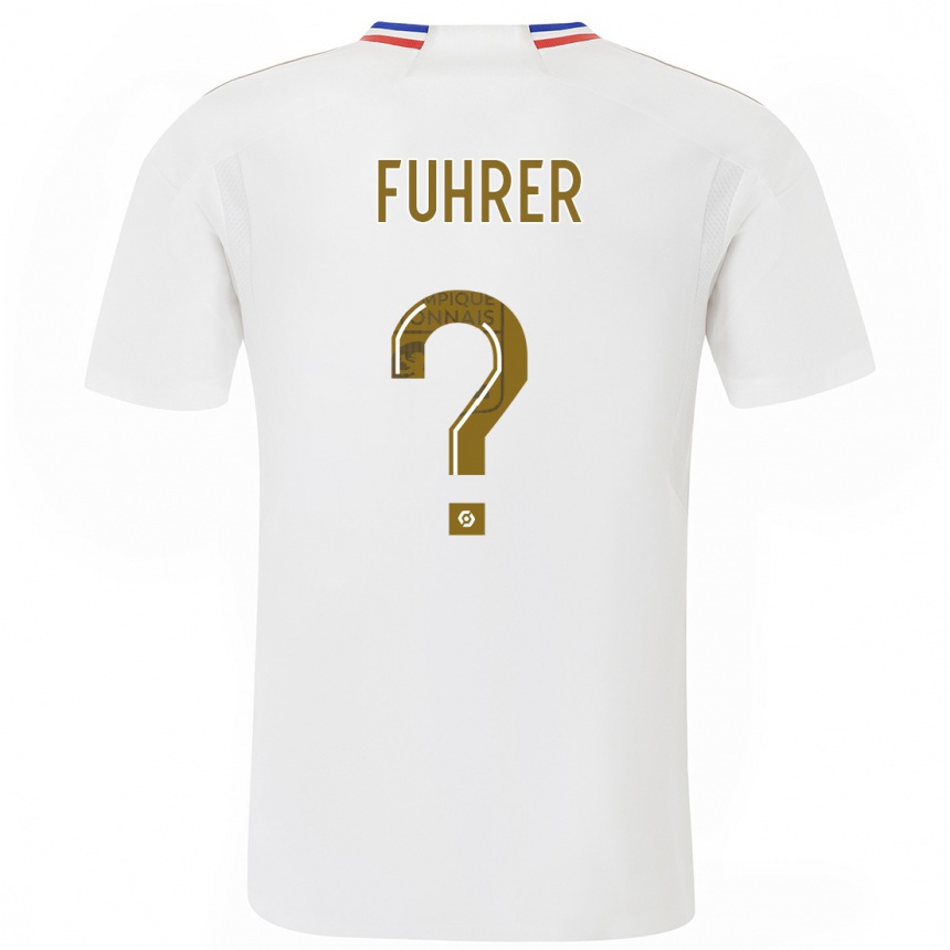 Damen Fußball Pape Fuhrer #0 Weiß Heimtrikot Trikot 2023/24 T-Shirt Luxemburg