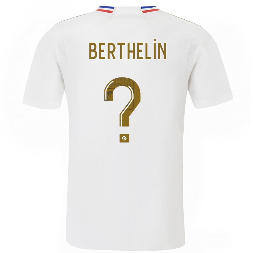 Damen Fußball Romain Berthelin #0 Weiß Heimtrikot Trikot 2023/24 T-Shirt Luxemburg
