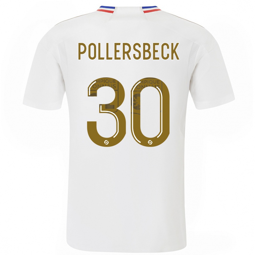 Damen Fußball Julian Pollersbeck #30 Weiß Heimtrikot Trikot 2023/24 T-Shirt Luxemburg