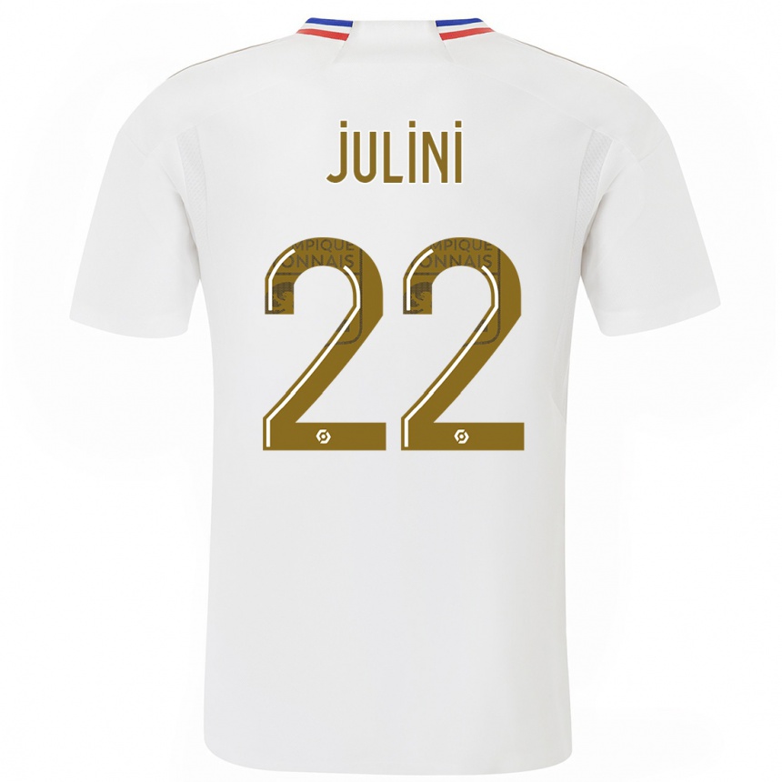 Damen Fußball Sally Julini #22 Weiß Heimtrikot Trikot 2023/24 T-Shirt Luxemburg