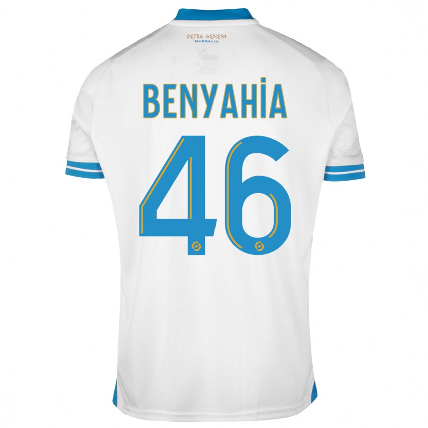 Damen Fußball Aylan Benyahia-Tani #46 Weiß Heimtrikot Trikot 2023/24 T-Shirt Luxemburg