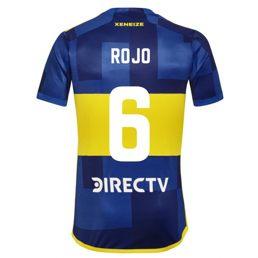 Damen Fußball Marcos Rojo #6 Dunkelblau Gelb Heimtrikot Trikot 2023/24 T-Shirt Luxemburg