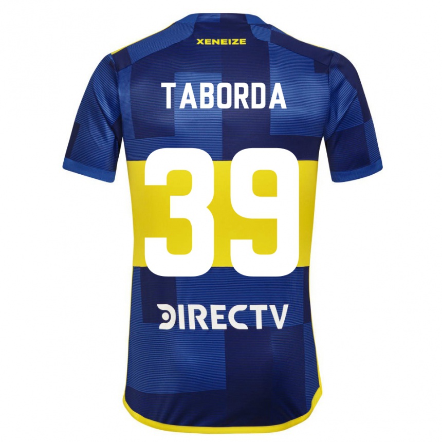 Damen Fußball Vicente Taborda #39 Dunkelblau Gelb Heimtrikot Trikot 2023/24 T-Shirt Luxemburg