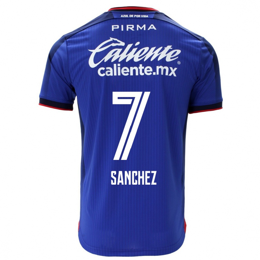Damen Fußball Andrea Sanchez #7 Blau Heimtrikot Trikot 2023/24 T-Shirt Luxemburg