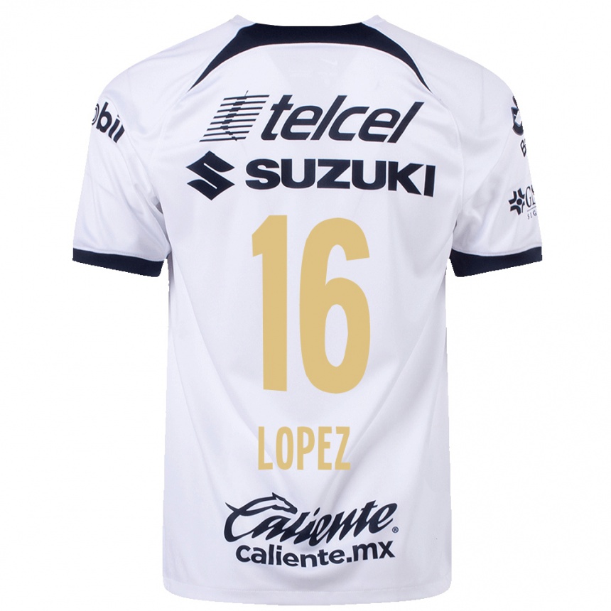 Damen Fußball Samantha Lopez #16 Weiß Heimtrikot Trikot 2023/24 T-Shirt Luxemburg