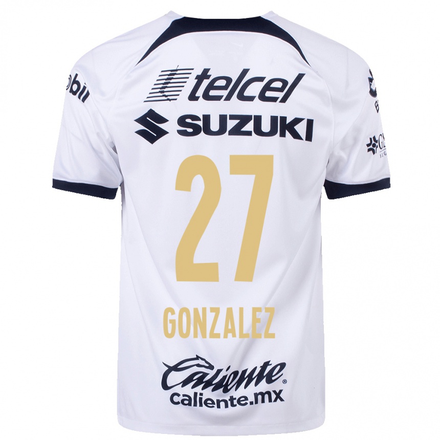 Damen Fußball Heidi Gonzalez #27 Weiß Heimtrikot Trikot 2023/24 T-Shirt Luxemburg