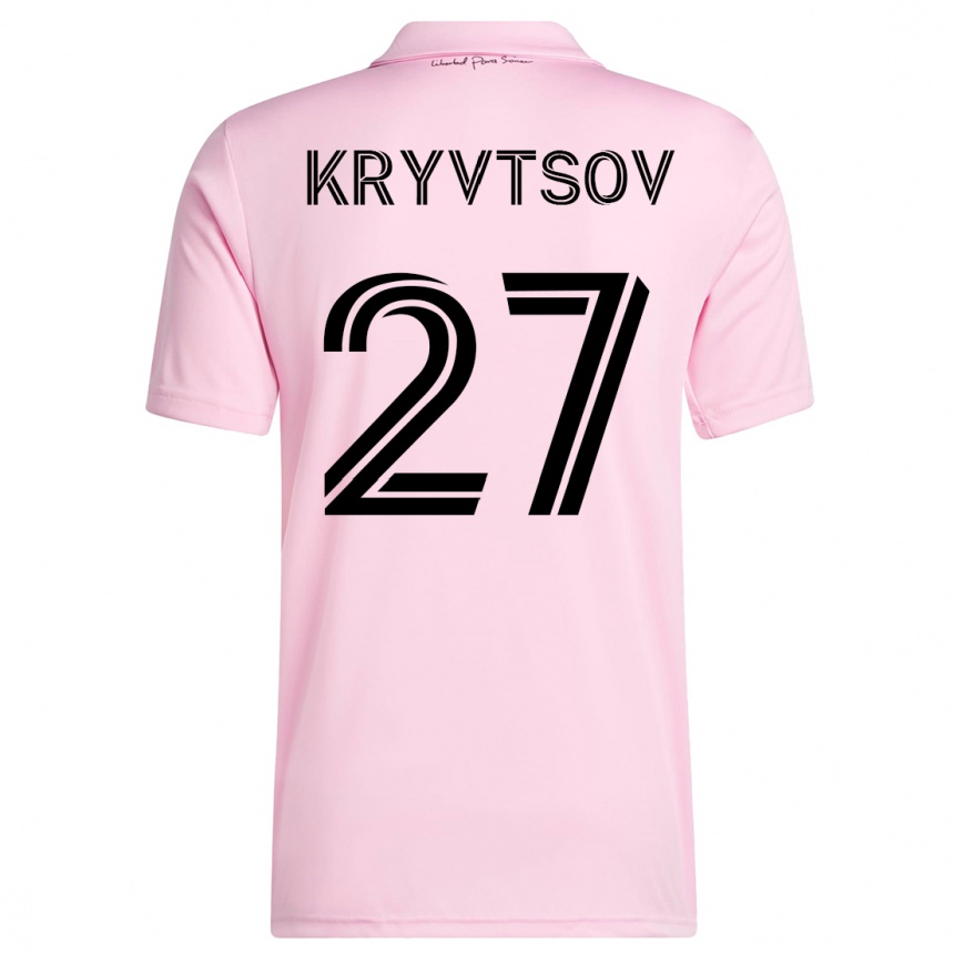 Damen Fußball Sergiy Kryvtsov #27 Rosa Heimtrikot Trikot 2023/24 T-Shirt Luxemburg