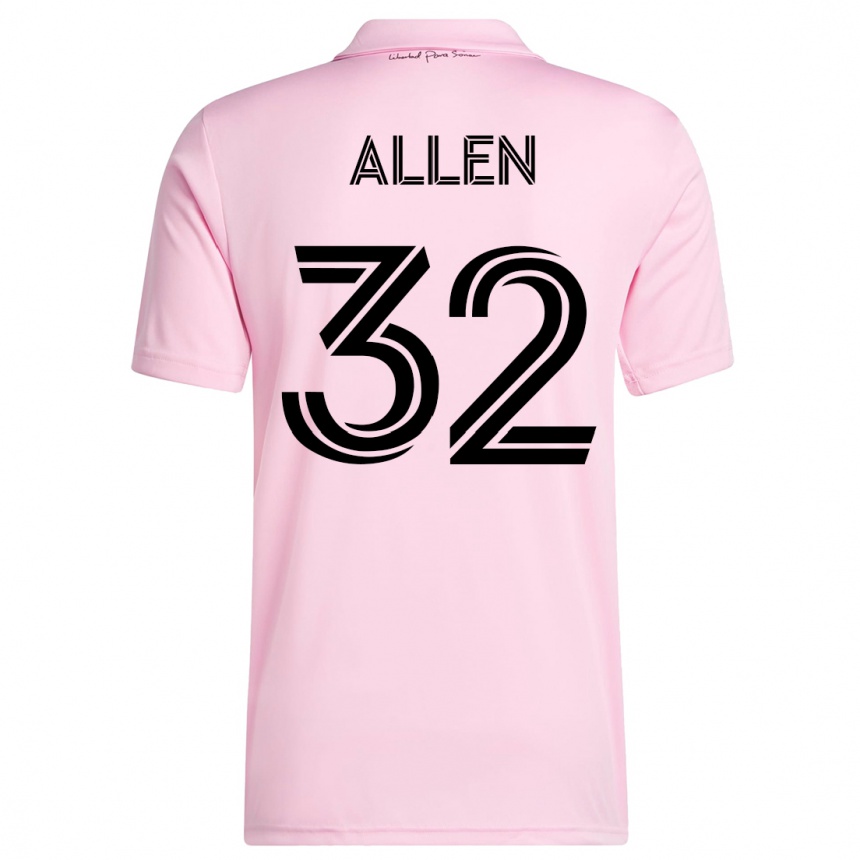 Damen Fußball Noah Allen #32 Rosa Heimtrikot Trikot 2023/24 T-Shirt Luxemburg