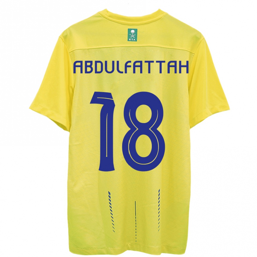 Damen Fußball Abdulfattah Adam #18 Gelb Heimtrikot Trikot 2023/24 T-Shirt Luxemburg