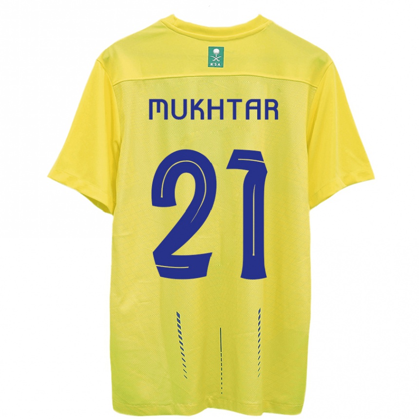 Damen Fußball Mukhtar Ali #21 Gelb Heimtrikot Trikot 2023/24 T-Shirt Luxemburg