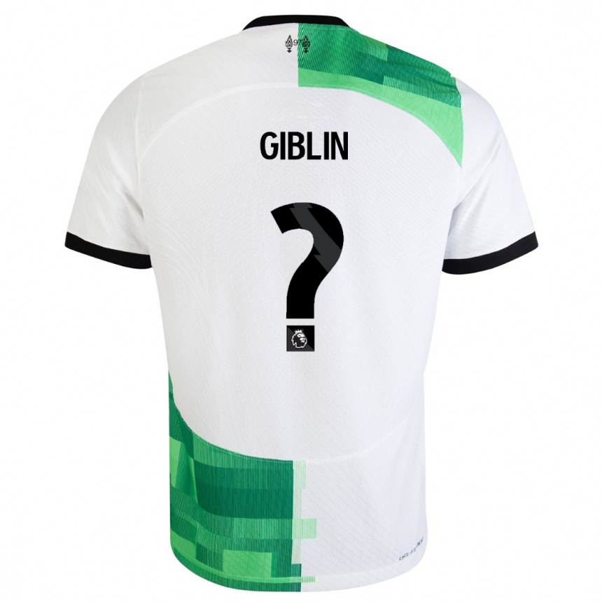 Damen Fußball Nathan Giblin #0 Weiß Grün Auswärtstrikot Trikot 2023/24 T-Shirt Luxemburg