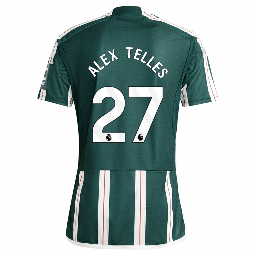 Damen Fußball Alex Nicolao Telles #27 Dunkelgrün Auswärtstrikot Trikot 2023/24 T-Shirt Luxemburg