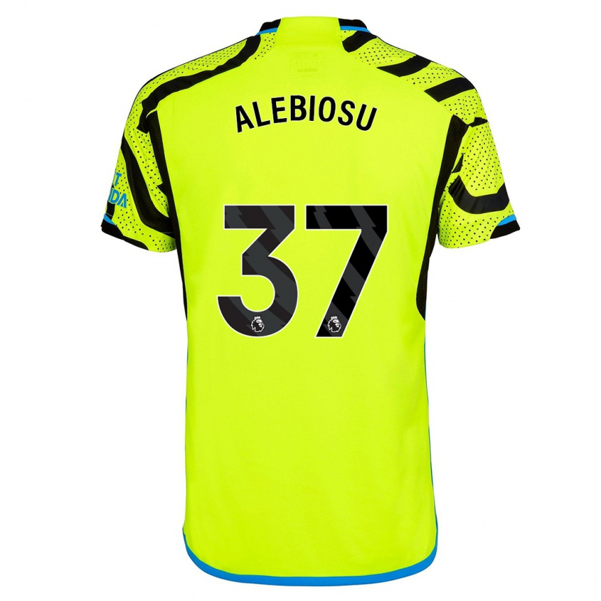 Damen Fußball Ryan Alebiosu #37 Gelb Auswärtstrikot Trikot 2023/24 T-Shirt Luxemburg