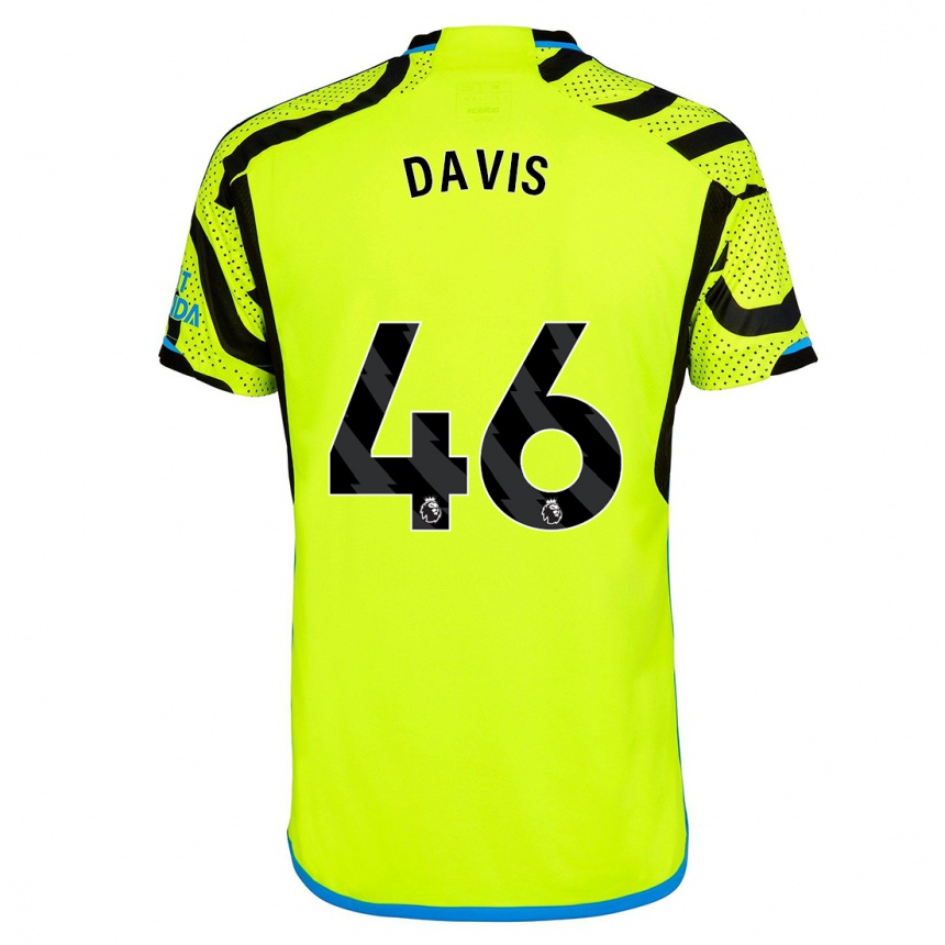 Damen Fußball Timi Davis #46 Gelb Auswärtstrikot Trikot 2023/24 T-Shirt Luxemburg