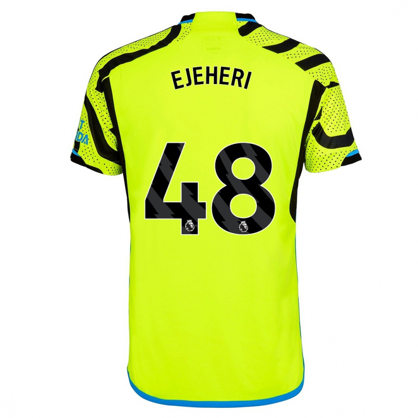 Damen Fußball Ovie Ejeheri #48 Gelb Auswärtstrikot Trikot 2023/24 T-Shirt Luxemburg