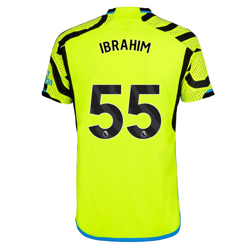 Damen Fußball Bradley Ibrahim #55 Gelb Auswärtstrikot Trikot 2023/24 T-Shirt Luxemburg