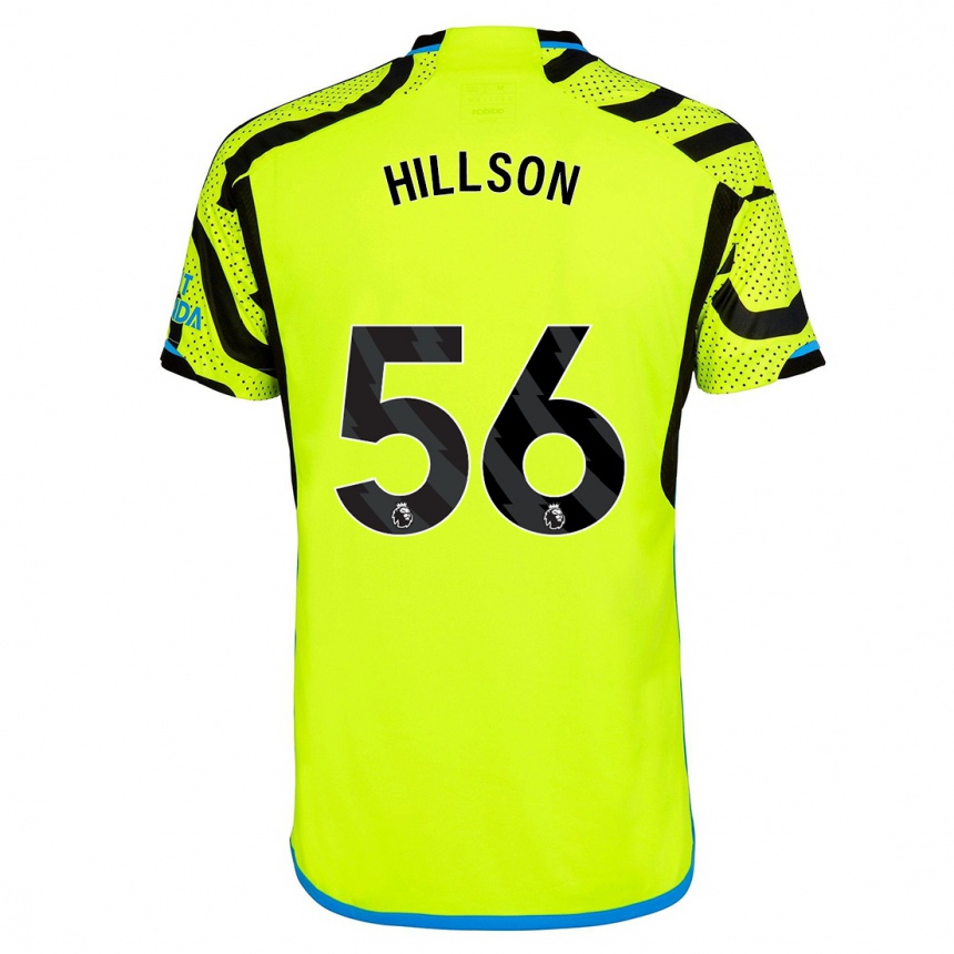 Damen Fußball James Hillson #56 Gelb Auswärtstrikot Trikot 2023/24 T-Shirt Luxemburg