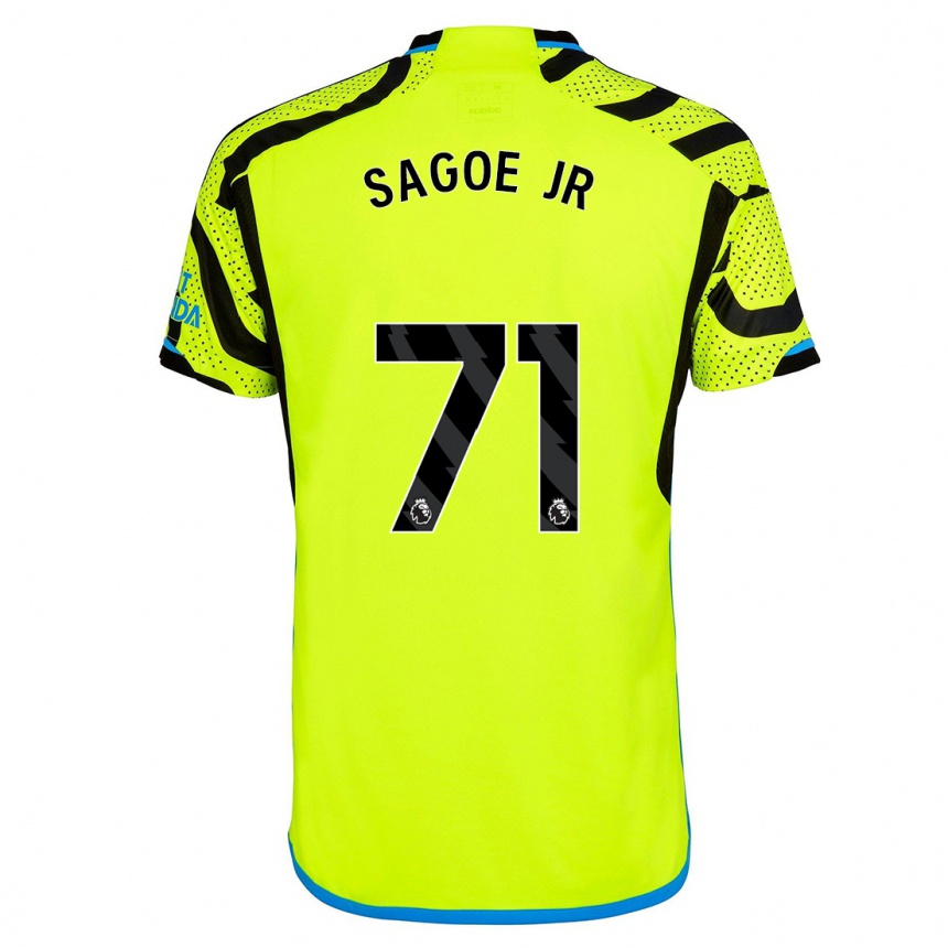 Damen Fußball Charles Sagoe Jr #71 Gelb Auswärtstrikot Trikot 2023/24 T-Shirt Luxemburg