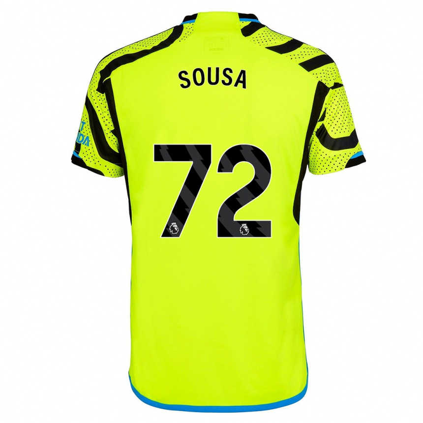 Damen Fußball Lino Sousa #72 Gelb Auswärtstrikot Trikot 2023/24 T-Shirt Luxemburg