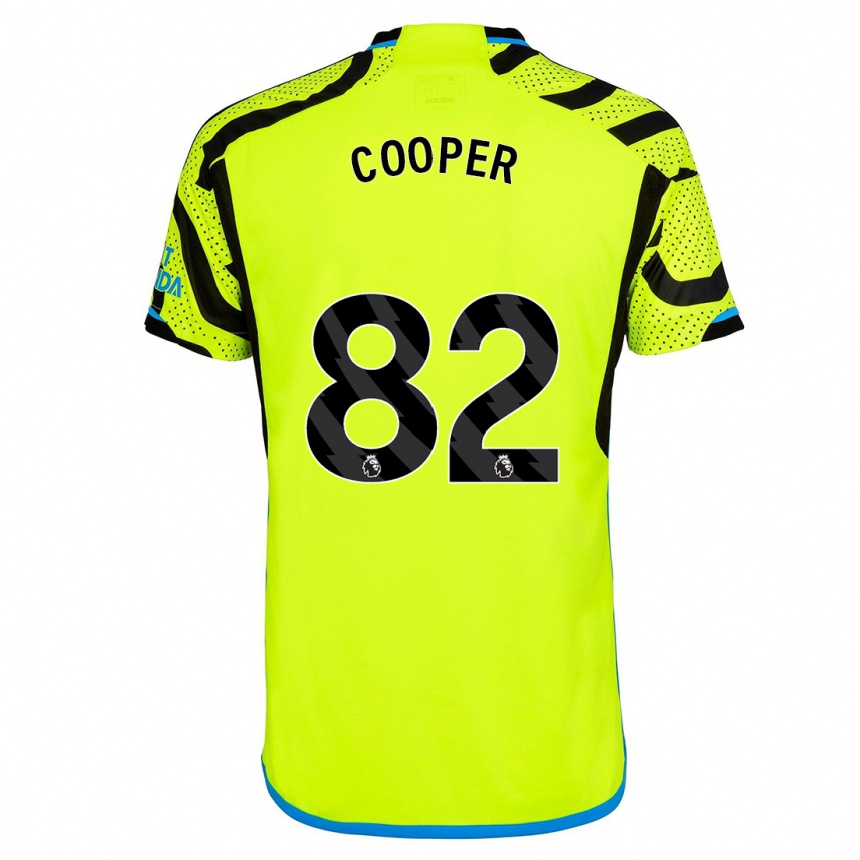 Damen Fußball Noah Cooper #82 Gelb Auswärtstrikot Trikot 2023/24 T-Shirt Luxemburg