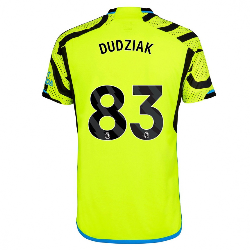 Damen Fußball Harrison Dudziak #83 Gelb Auswärtstrikot Trikot 2023/24 T-Shirt Luxemburg