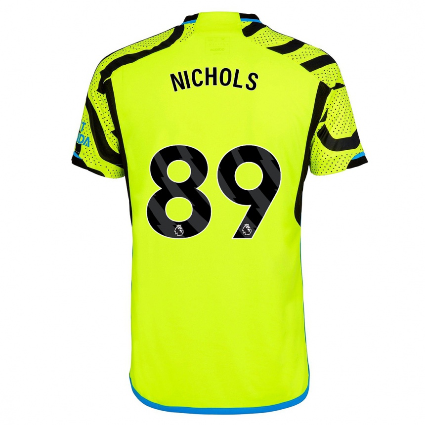 Damen Fußball Josh Nichols #89 Gelb Auswärtstrikot Trikot 2023/24 T-Shirt Luxemburg