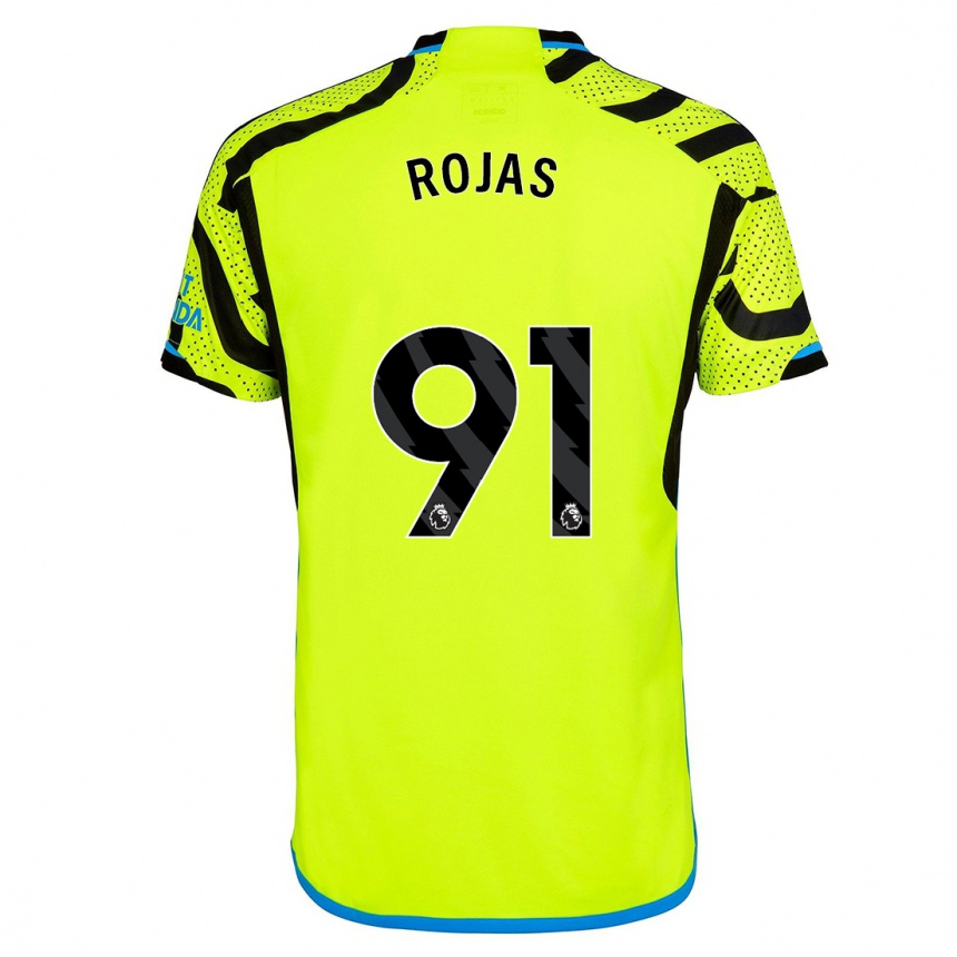 Damen Fußball Alexei Rojas #91 Gelb Auswärtstrikot Trikot 2023/24 T-Shirt Luxemburg