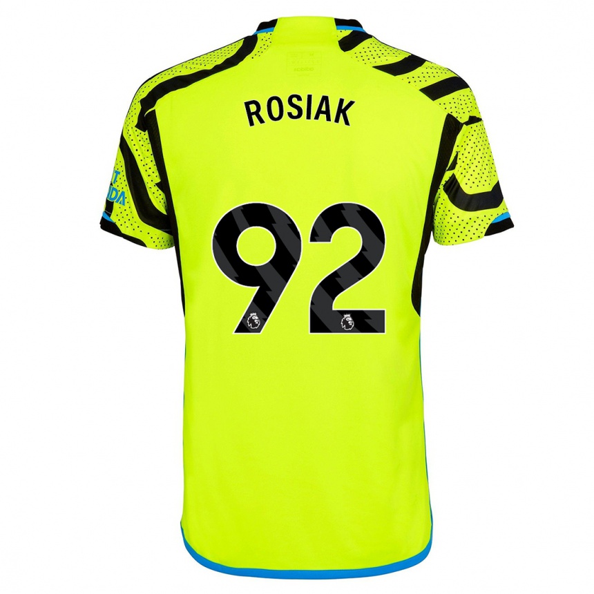 Damen Fußball Michal Rosiak #92 Gelb Auswärtstrikot Trikot 2023/24 T-Shirt Luxemburg