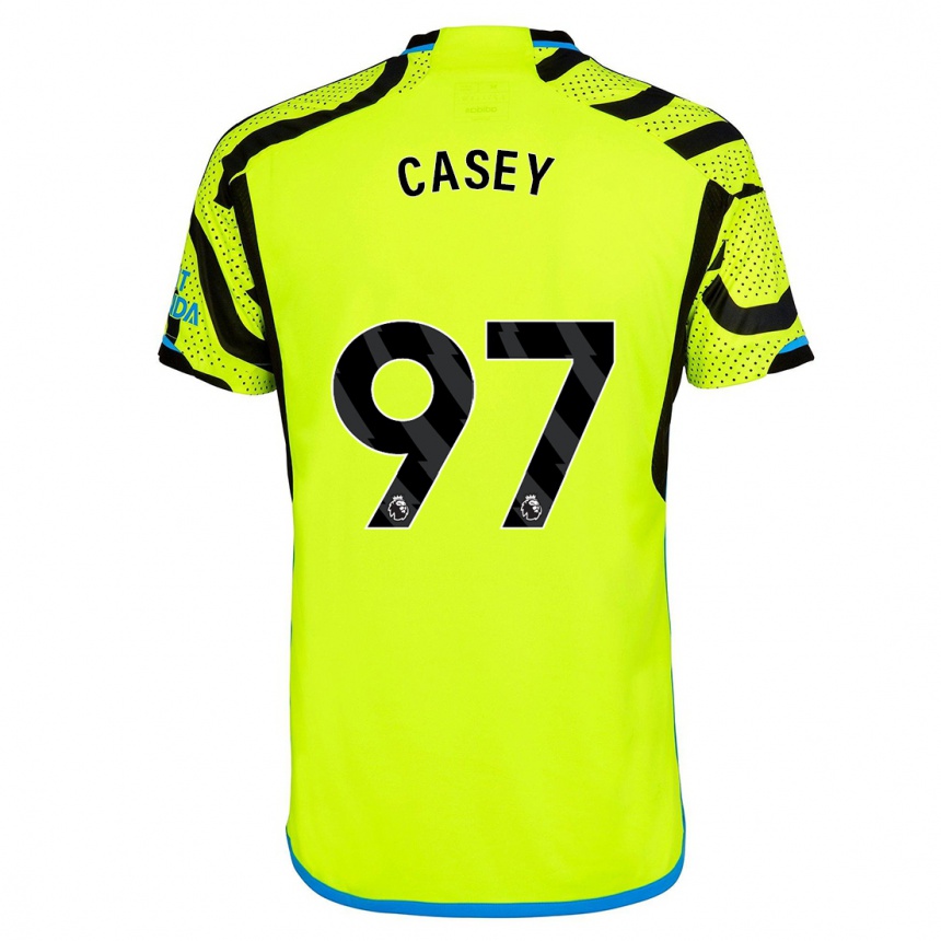 Damen Fußball Dan Casey #97 Gelb Auswärtstrikot Trikot 2023/24 T-Shirt Luxemburg