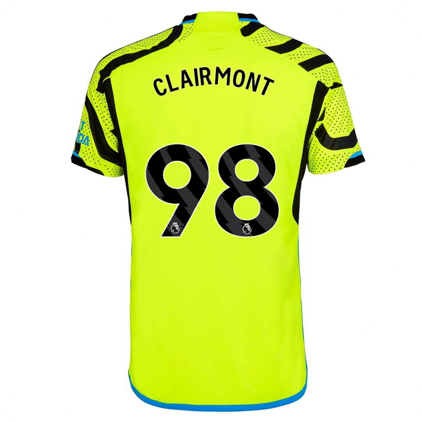 Damen Fußball Reece Clairmont #98 Gelb Auswärtstrikot Trikot 2023/24 T-Shirt Luxemburg