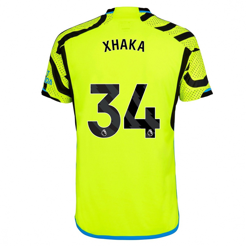 Damen Fußball Granit Xhaka #34 Gelb Auswärtstrikot Trikot 2023/24 T-Shirt Luxemburg