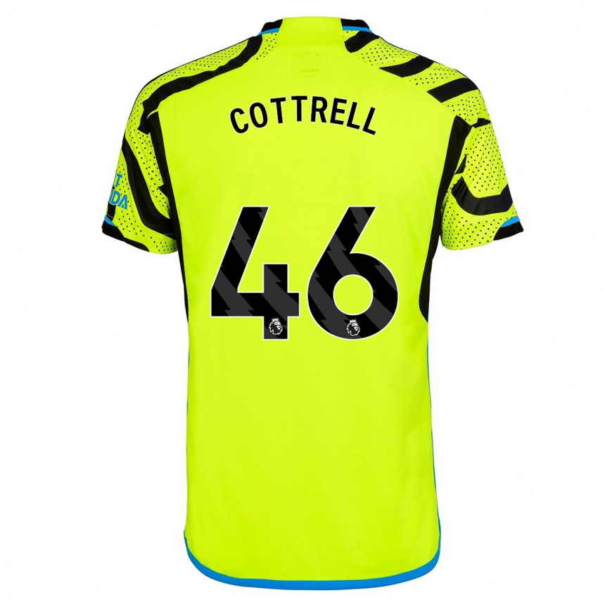 Damen Fußball Ben Cottrell #46 Gelb Auswärtstrikot Trikot 2023/24 T-Shirt Luxemburg