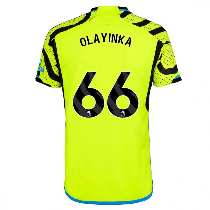 Damen Fußball James Olayinka #66 Gelb Auswärtstrikot Trikot 2023/24 T-Shirt Luxemburg