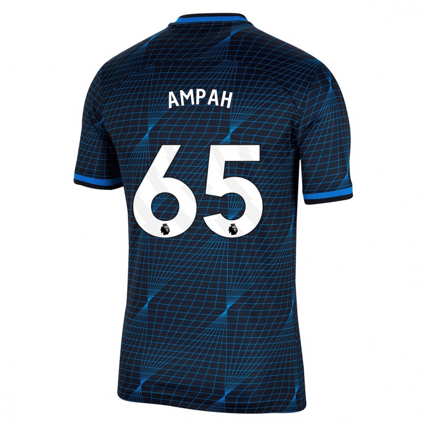 Damen Fußball Ato Ampah #65 Dunkelblau Auswärtstrikot Trikot 2023/24 T-Shirt Luxemburg