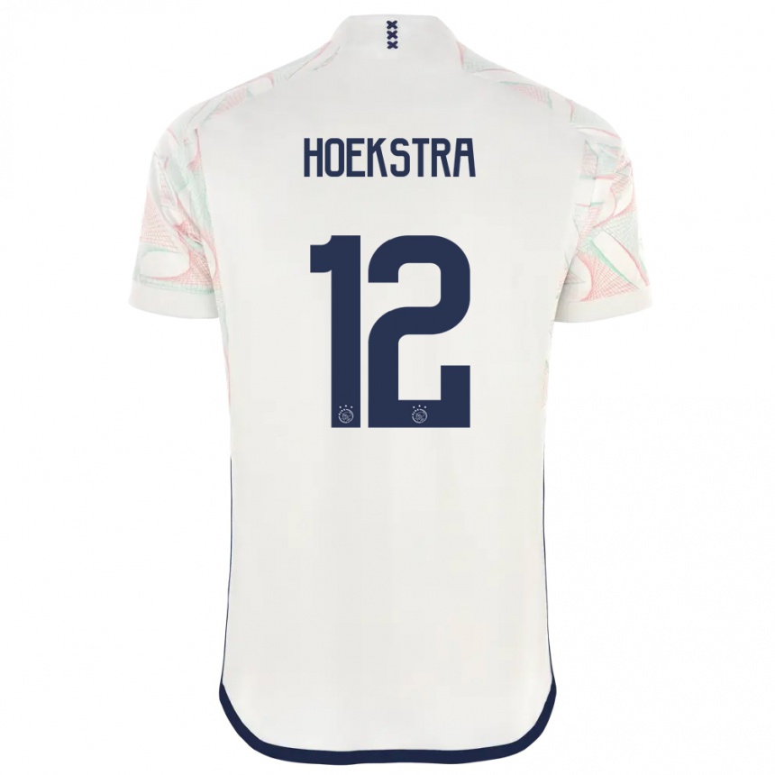 Damen Fußball Isabelle Hoekstra #12 Weiß Auswärtstrikot Trikot 2023/24 T-Shirt Luxemburg