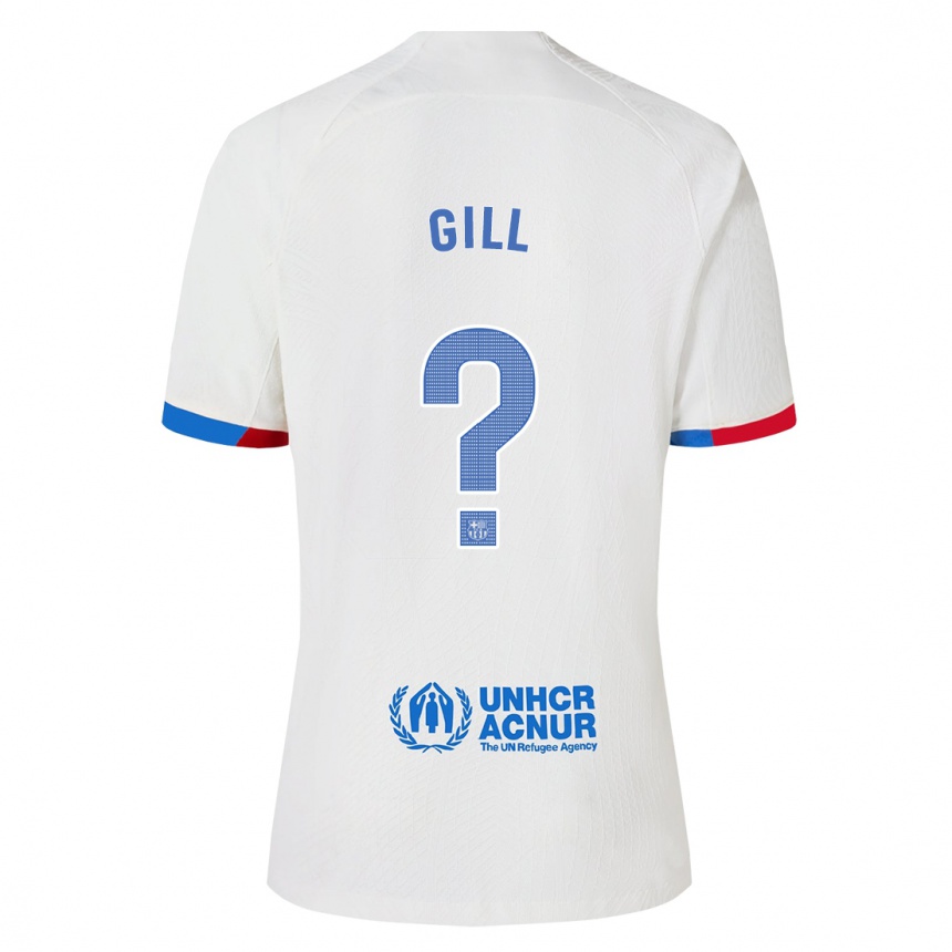 Damen Fußball Adrian Gill #0 Weiß Auswärtstrikot Trikot 2023/24 T-Shirt Luxemburg